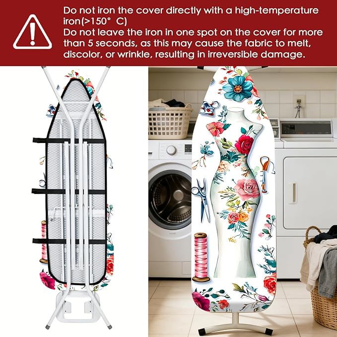 Nuxovilar Ironing Board Cover Needle Cotton 15x54 Inches | Ironing Board Cover