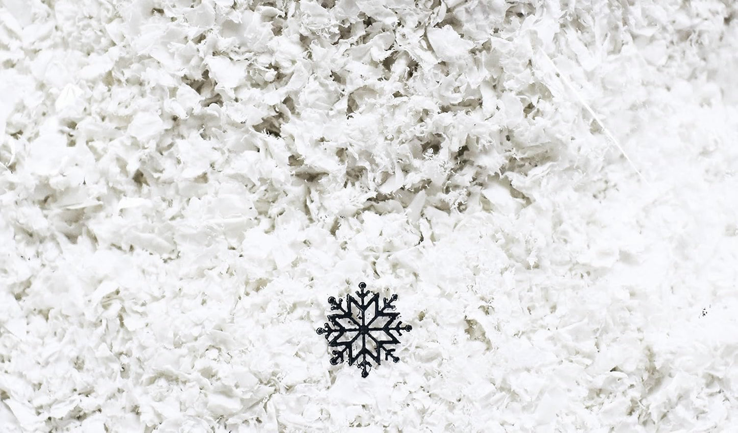 Black Duck Brand Snow Artificial Flakes 4 Oz Bag! Festive Fake Snow for Crafts, Christmas, and Decor!