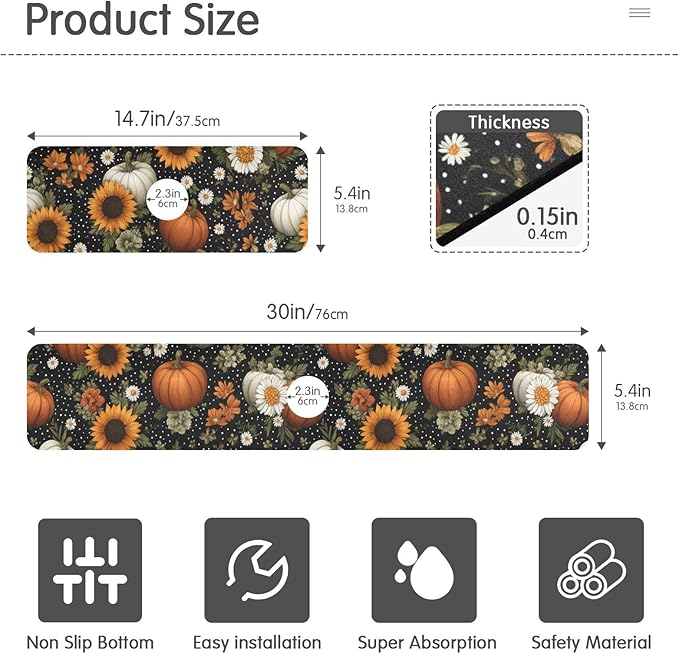 Kitchen Sink Splash Guard 2 PCS 30 Inch Sink Faucet Mat Splash Guard