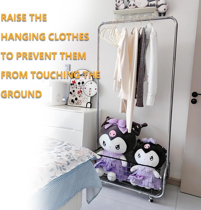 Garment Rack With Storage Baskets, Clothing Rack
