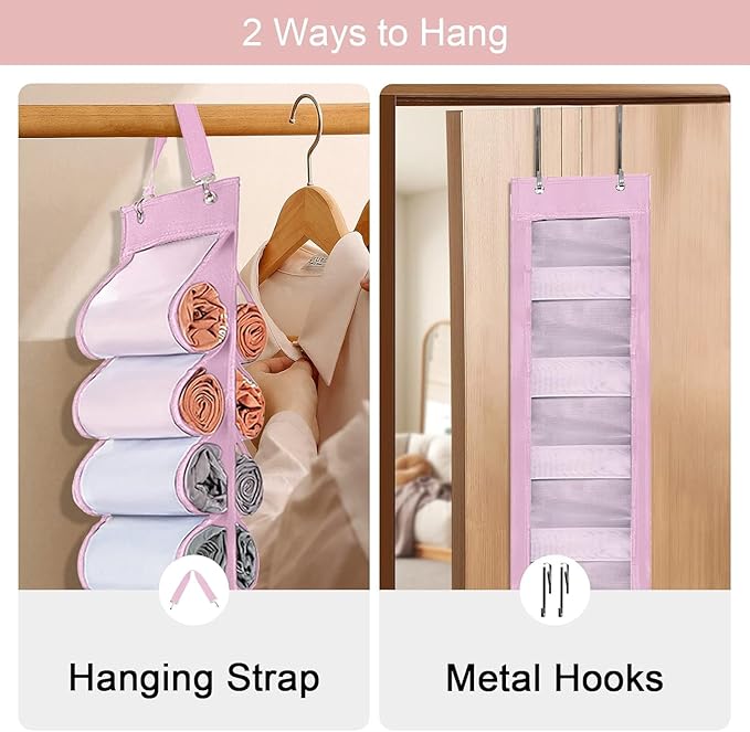 Legging Organizer Storage, T Shirt Organizer, Foldable Hanging Closet Organizer