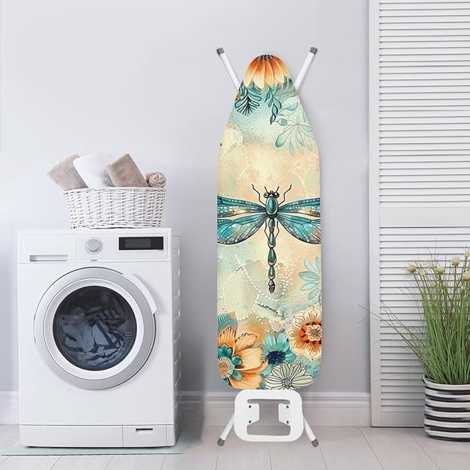 Mandala Flower Dragonfly Ironing Board Cover and Pad 15 X 54 Thick Padding