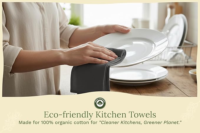 Organic Cotton Gray Tea Towels