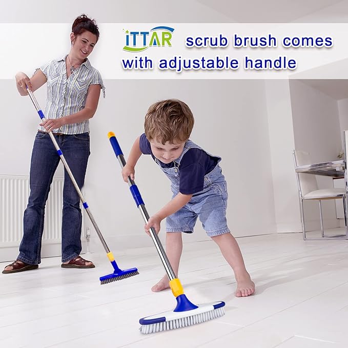 ITTAR Grout & Scrub Brush Combo, Floor Scrubber