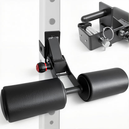 Nordic Hamstring Curl Attachment Bulgarian Squat Belt, Heavy Duty Power Cage Accessories, Compatible with Squat Rack, Home Gym Equipment for Leg Workouts