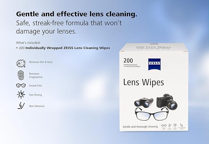 ZEISS Pre-Moistened Lens Cleaning Wipes