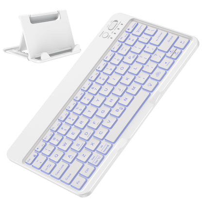 OMOTON Bluetooth Keyboard for Tablet/Android/Windows/iOS, with 7 Colors Backlight Rechargeable Wireless Mini Keyboard for Galaxy Tab A9+/A9+ Plus/S9/S9 Plus/S9 FE, Black
