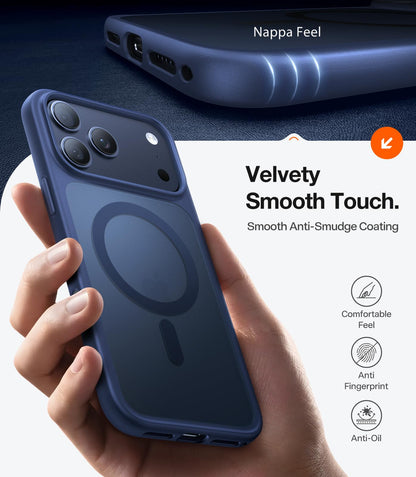 TORRAS for iPhone 17 Pro Case with MagSafe, 12FT Military Grade Shockproof, Durable & Sturdy & Velvety Touch, Magnetic Protective case for iphone 17 pro cover, Blue