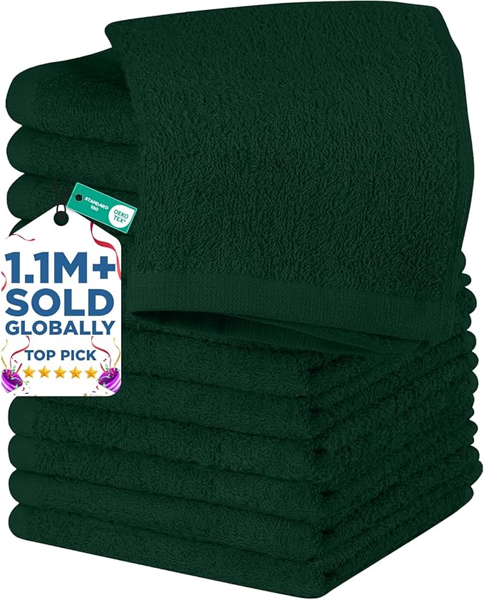 DAN RIVER 12 Pack Wash Cloths for Showering