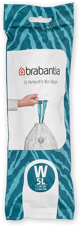 Brabantia PerfectFit Trash Bags Thick Plastic Trash Can Liners