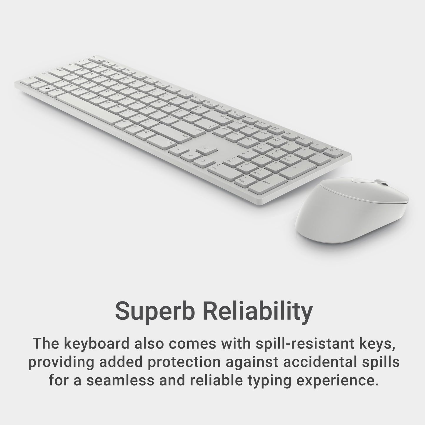 Dell Wireless Keyboard and Mouse - KM3322W, Wireless - 2.4GHz, Optical LED Sensor, Mechanical Scroll, Anti-Fade Plunger Keys, 6 Multimedia Keys, Tilt Leg - Black
