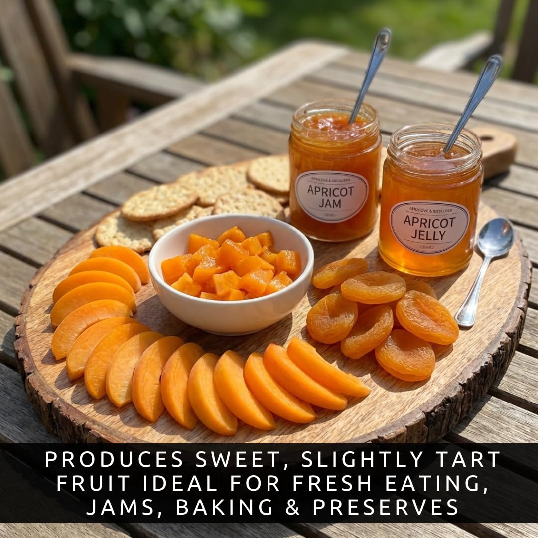 5 Apricot Tree Seeds for Planting (Prunus armeniaca) – Grow Sweet Fruit Trees at Home, Spring Blossoms, Summer Harvest, Heirloom Seeds for Garden, Backyard Orchard Starter
