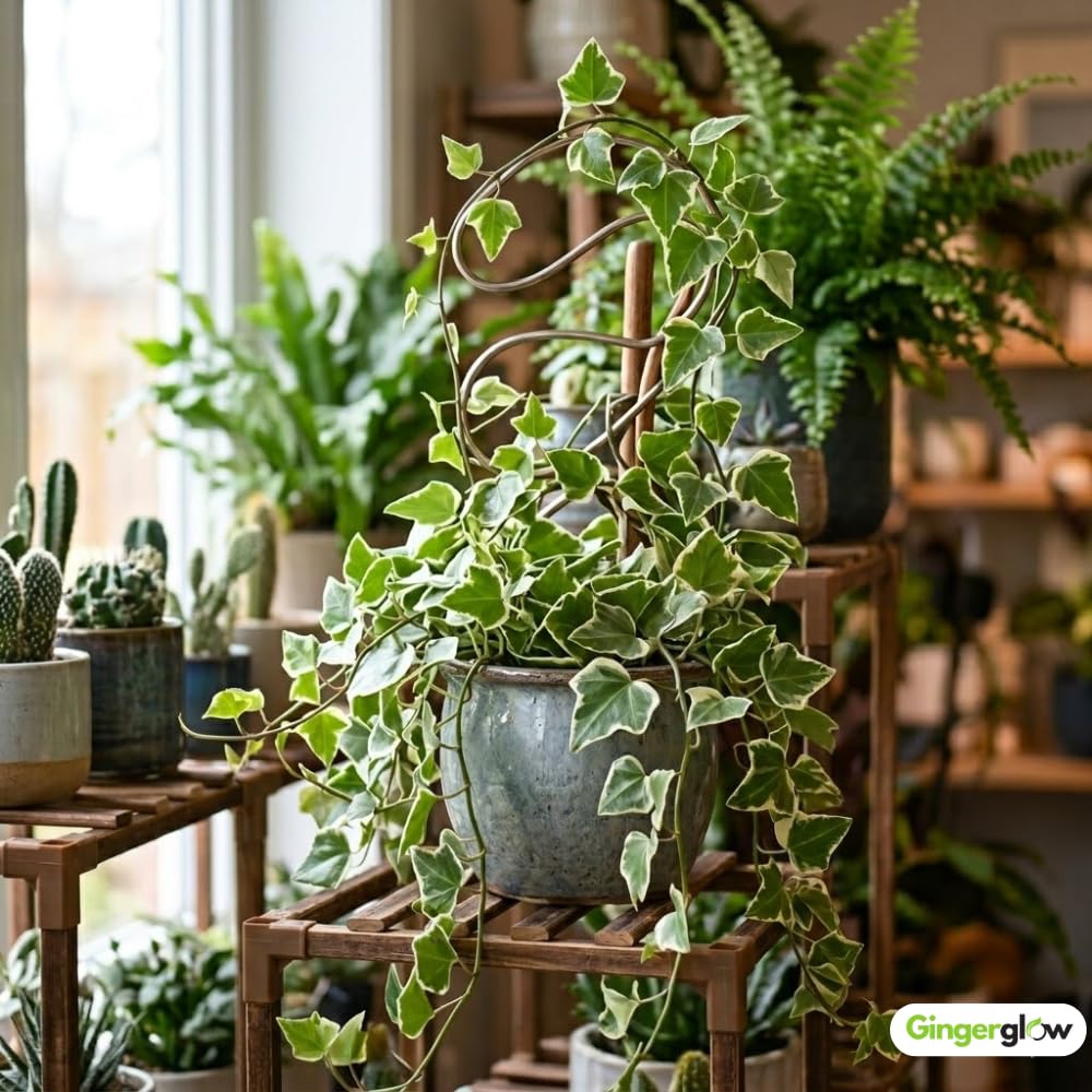 Ivy Live Plant in 4 Inch Pot - Wax Ivy | Real Wax Ivy Plant | Trailing & Climbing Easy-Care Houseplant | Live Houseplants for Home & Office Décor