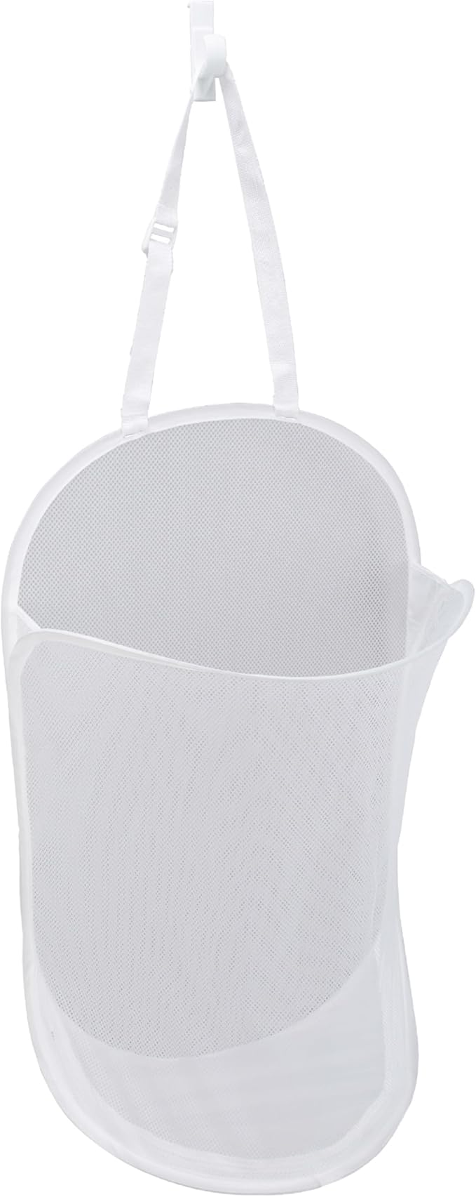 Smart Design Deluxe Mesh Over The Door Pop Up Hamper w/ Hook & Adjustable Strap
