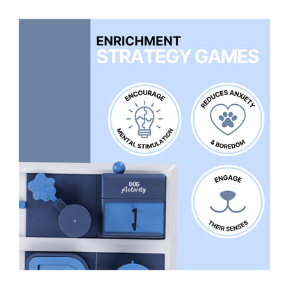 TRIXIE Poker Box 2 Dog Enrichment Toy, Advanced Level 3 Dog Puzzle, Interactive Treat Game