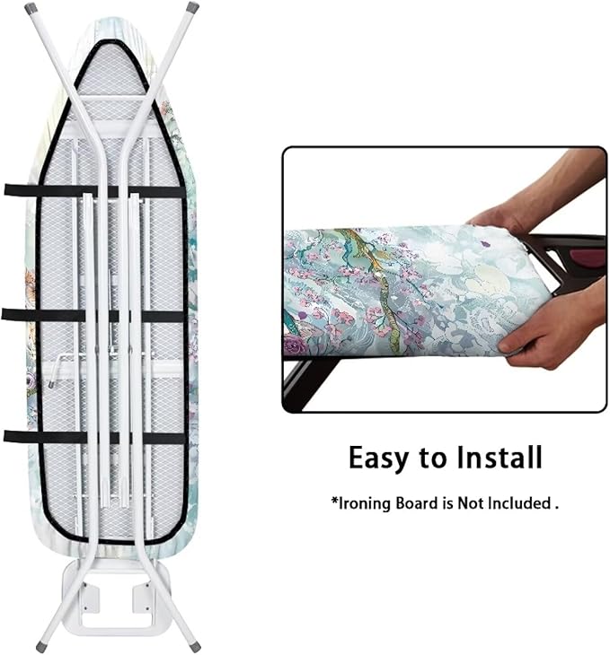 Owl Ironing Board Cover and Pad Heavy Duty, Non Stick Scorch and Stain