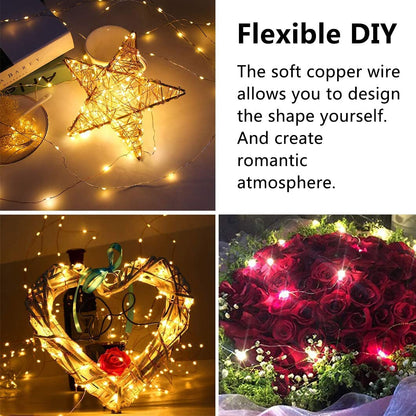 Rivokeer 12 Pack Fairy Lights Battery Operated String Lights，7FT 20LED Waterproof Silver Wire Christmas Lights Outdoor,Firefly Mini Lights for Bedroom Party Birthday Wedding Indoor Decorations.