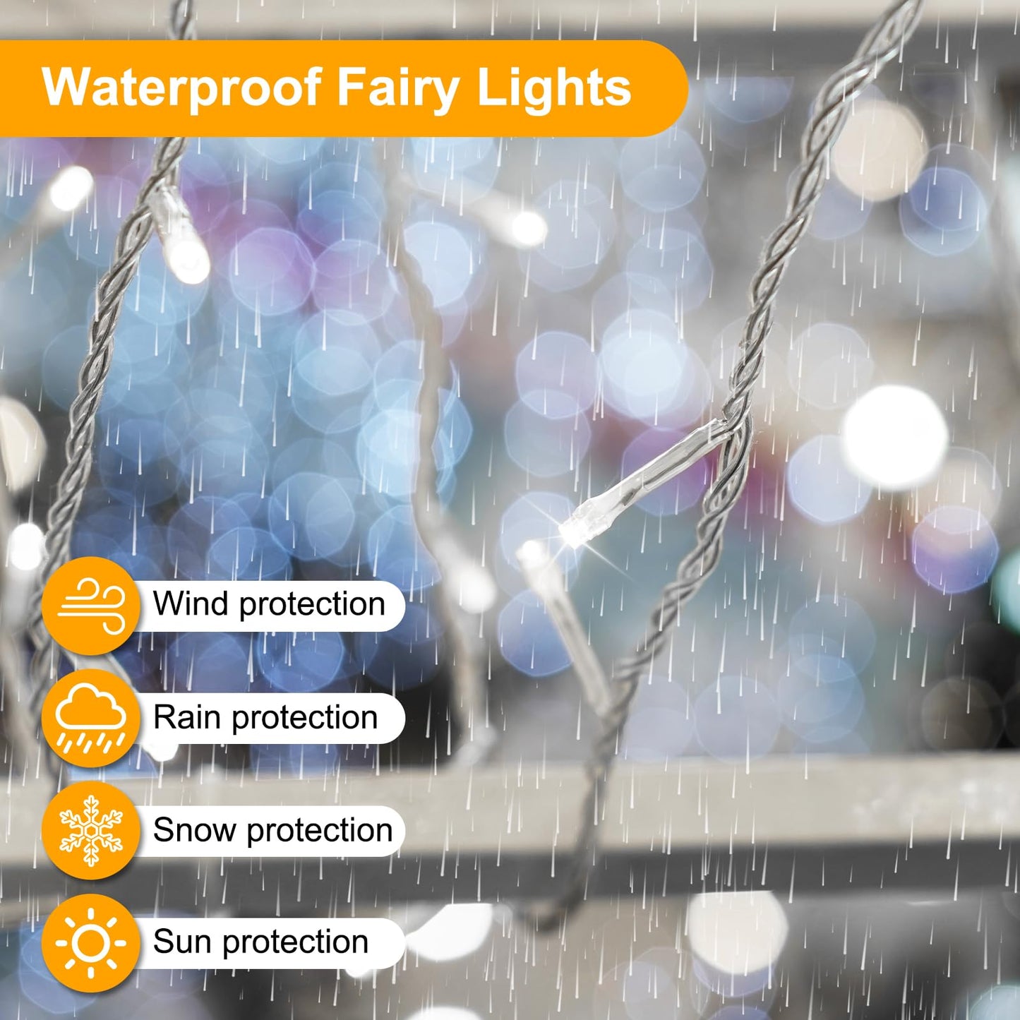 MGYIF 100FT 300 LED Christmas Lights Plug in,Cool White Waterproof Fairy Lights with Timer/8 Modes, Christmas Tree Lights Lighting Outdoor Indoor Garden Party Wedding Christmas Tree Decoration