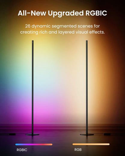 SwitchBot Smart Floor Lamp RGBICWW Voice/App Controlled Works with Alexa, Apple Home & Google, Matter, Warm & Cool White, 1200lm Music Sync, Lamp for Living Room for Bedroom — Christmas/Holiday décor