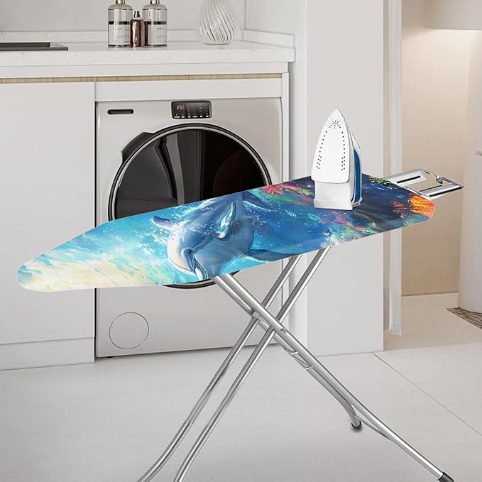 GLENLCWE Underwater Dolphin Print Ironing Board Cover, 54x15 inches