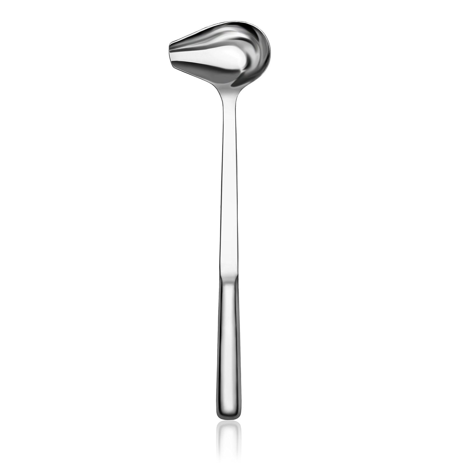 New Star Foodservice Hollow Handle Notched Serving Spoon, Stainless Steel, 1-oz Gravy Soup Ladle, 12.5-Inch, Silver