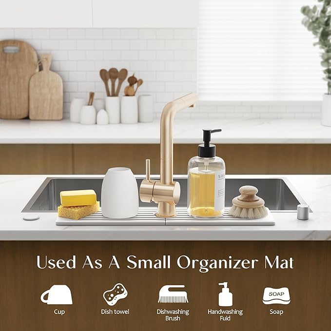 Large Faucet Mat for Kitchen Sink