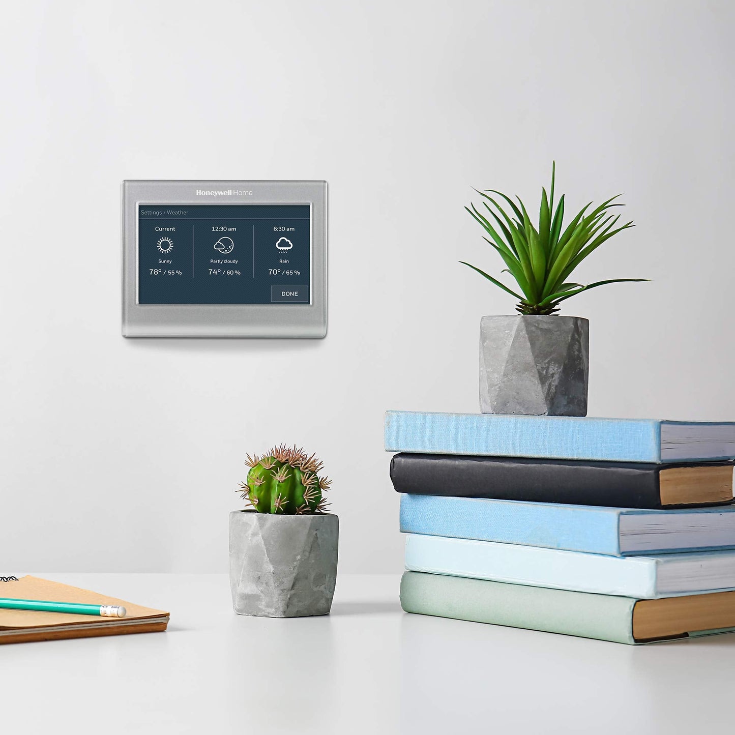 Honeywell Home RTH9585WF1004 Wi-Fi Smart Color Thermostat, 7 Day Programmable, Touch Screen, Energy Star, Alexa Ready