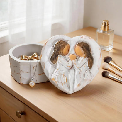 Friend Gifts for Women, Friend Small Keepsake Box - Mothers Day Birthday Gifts for Friends, You're The Sister I Got to Choose,Sister Gifts from Sister - Friendship Hand-Painted Resin Jewelry Box