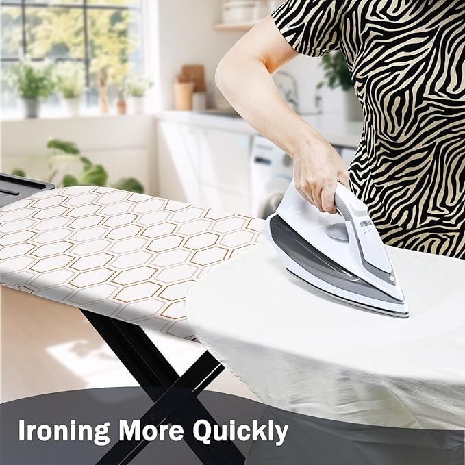 SheeChung 14"x42" Over The Door Ironing Board Cover and Pad, Thick Iron Covers