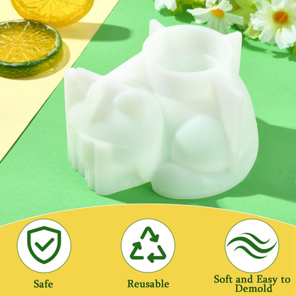 Gythara 3D Cat Theme Silicone Candle Molds Kitten Animal Cartoon Pet Molds for DIY Party Epoxy Resin Plaster Casting Soap Candle Craft Making Decor