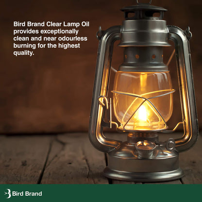 Bird Brand Clear Lamp Oil for Indoor & Outdoor Use, Smokeless Fuel, 3 x 1 Litre