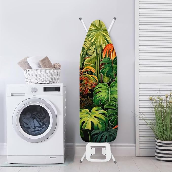 Tropical Palm Easy Installation 15x54 Ironing Board Cover and Pad