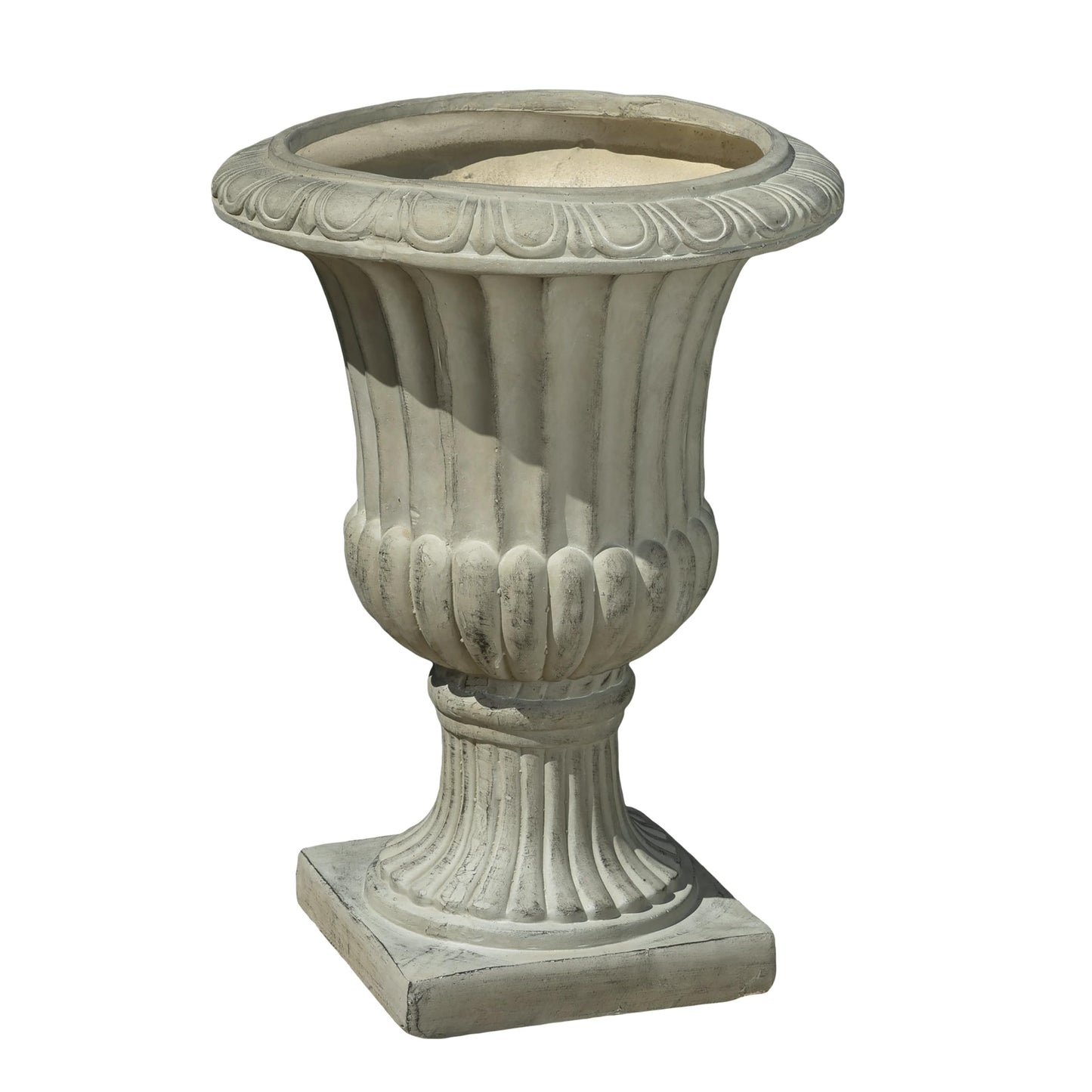 Gubaiao 26" Large Urn Planters for Outdoor Plants - Versatile Indoor/Outdoor Garden Planter Urns Flower Pots with Antique Green Magnesium Oxide Finish