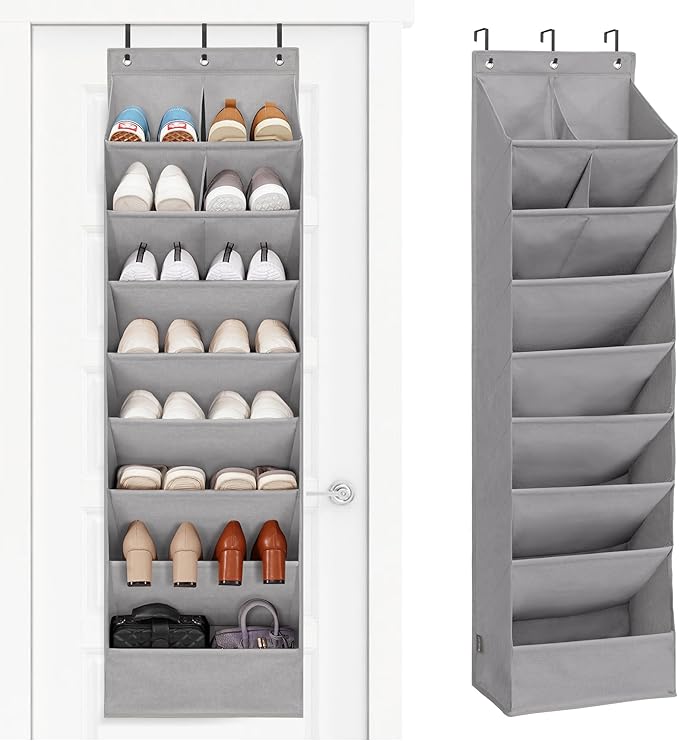 STORAGE MANIAC Over the Door Shoe Organizer Heavy-Duty Large Deep Pocket