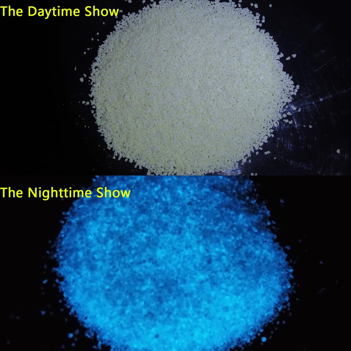 TWINKLING Glow in The Dark Pigment,Crushed Glass, Broken Glass Glitter, Glow in The Dark Stones Chips for DIY Resin Art Epoxy Crafts, Nail Art, Jewelry Making Home Decor, 0.85mm(100g) (Sky Blue)