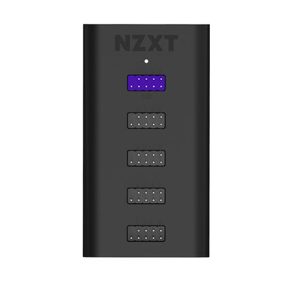 NZXT Internal USB Hub 3 - AC-IUSBH-M3-4 Internal USB 2.0 Ports - 3M Dual Lock Tapes - Magnetic Body - Plug and Play