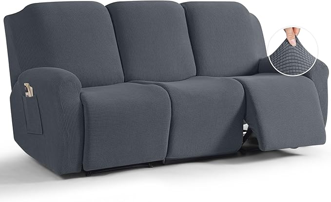 TAOCOCO Recliner Sofa Covers 8-Pieces Stretch Large Couch Covers