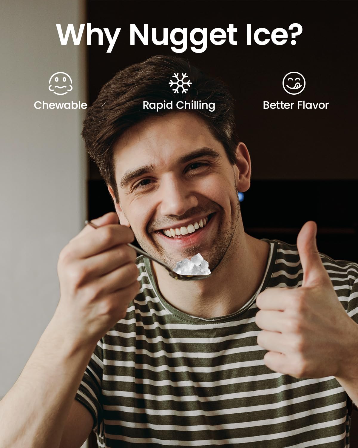 VIVIDMOO Nugget Ice Maker Countertop, 34lbs/Day, Portable Sonic Pebble Ice Maker with Self-Cleaning, Fast Ice in 6 Mins, Compact Crushed Pellet Ice Machine for Home/Office/Kitchen/RV/Camping, Black