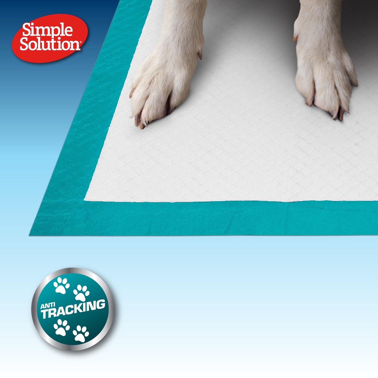 Simple Solution Super Absorbent Premium Dog and Puppy Training Pads Pack of 100. 60x60cm. Leak-proof 6 layer design. Anti-slip, odour-neutralising. Large 100 Pack