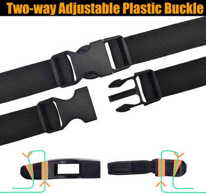 Buckle 1" Wide Inside, Quick Side Release Buckle for 1 inch/25mm Webbing Straps, Heavy Duty Plastic Buckles Dual Adjustable No Sewing Clips for Boat Cover Luggage Strap Pet Collar Backpack Replacement