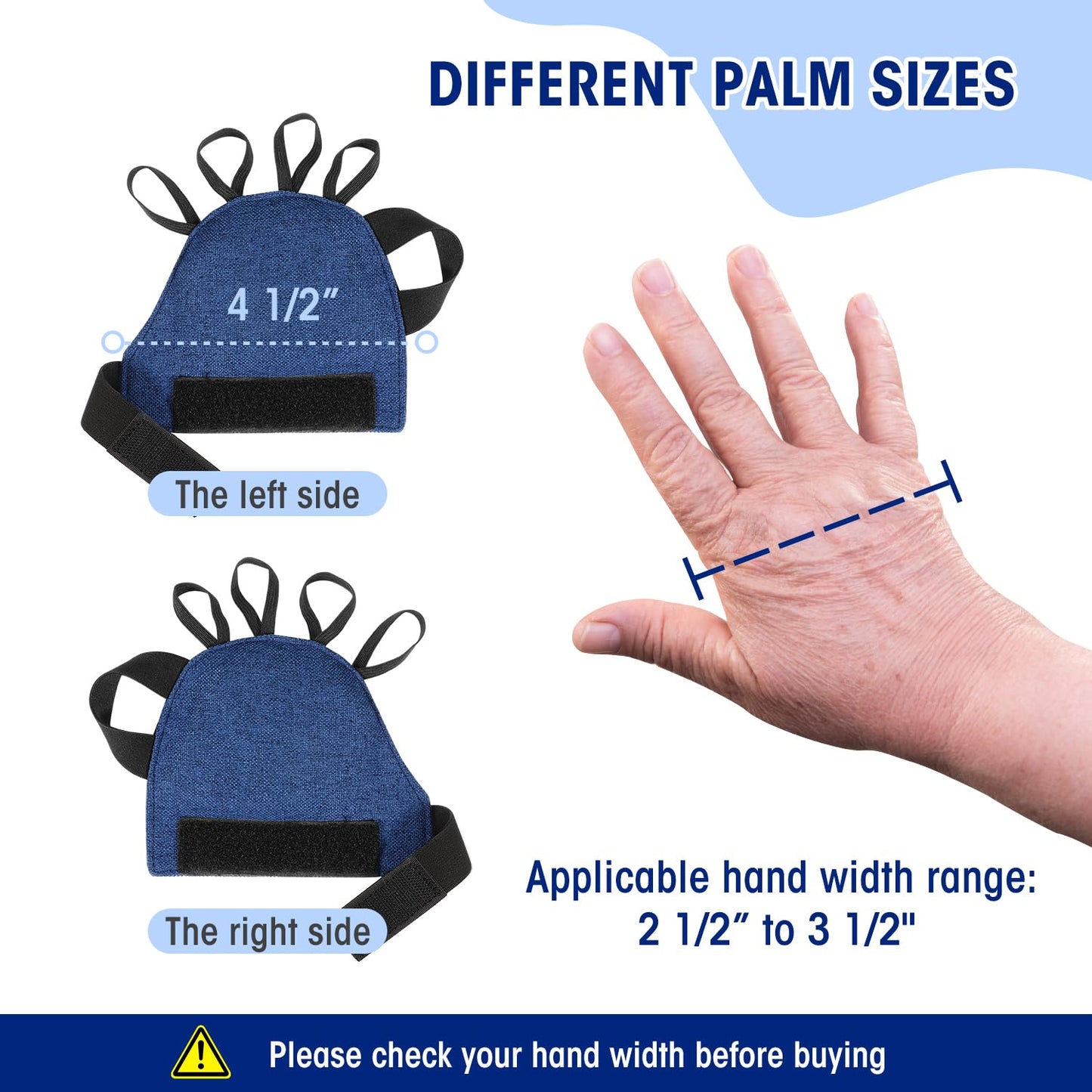 Zipcase Medium Size Weighted Gloves for Tremors to Provide Hand Stability and Improve Hand Dexterity, Perfect Writing Weights & Hand strengthening Tool（2 x 1/2lb, Each Glove), Blue