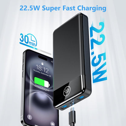 Power Bank Fast Charging 26800mAh, Portable Charger PD22.5W, PD3.0 QC4.0 USB-C/USB-A Output, Phone Battery Pack for iPhone 16 15 14 13 Plus Pro Max Mini, Glaxy