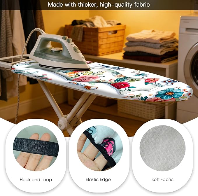 Nuxovilar Ironing Board Cover Needle Cotton 15x54 Inches | Ironing Board Cover