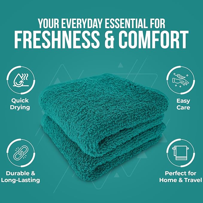 DAN RIVER 12 Pack Wash Cloths for Showering