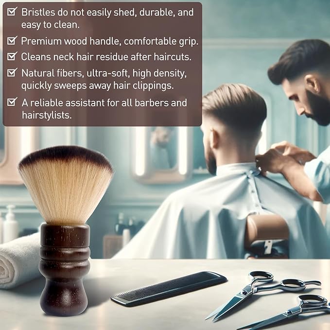 Large Neck Duster Soft Nylon Hair Barber Brush