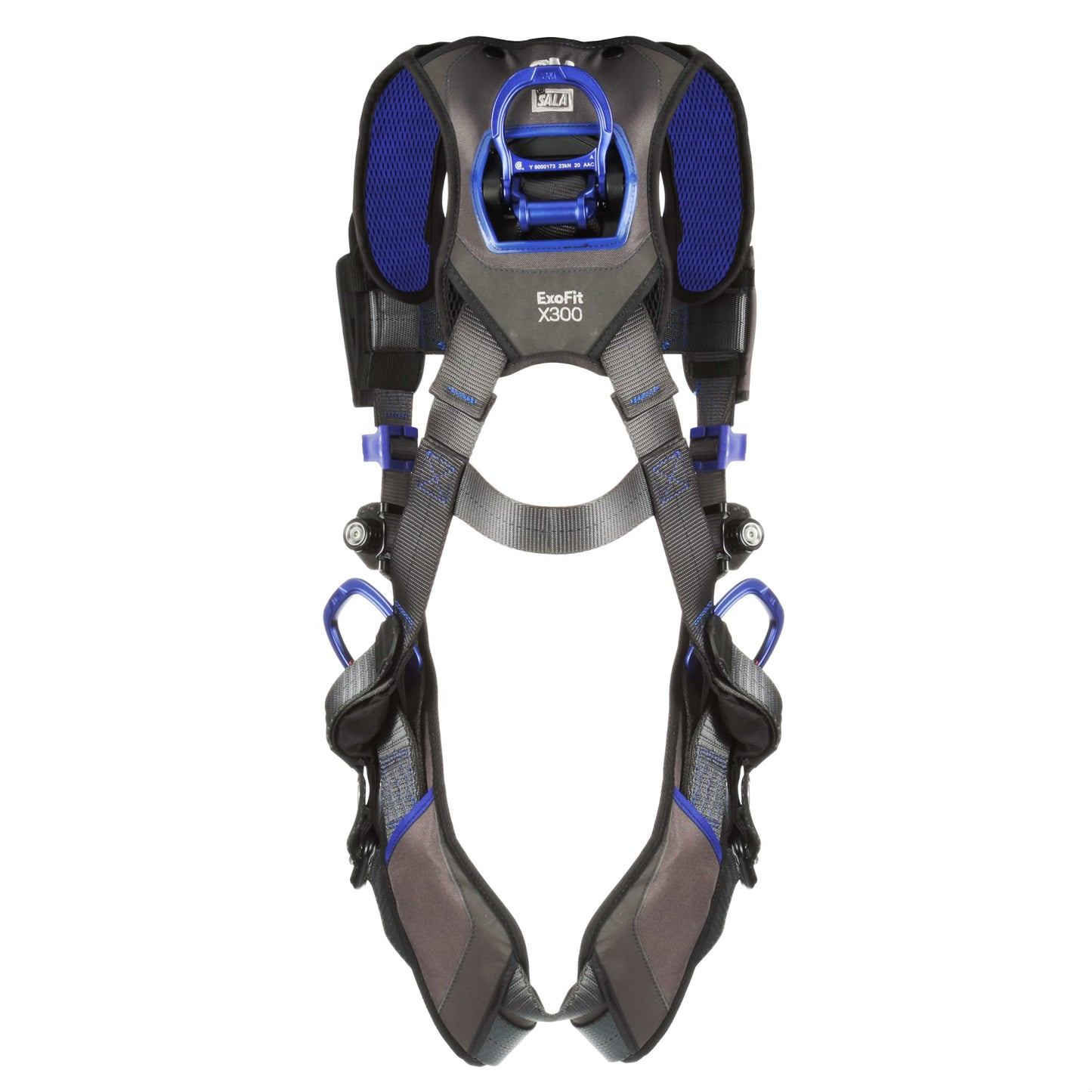 3M 1113420 DBI-SALA ExoFit X300 Comfort Vest Climbing/Positioning Safety Harness, General Industry Fall Protection, Back, Front, and Hip D-Rings, Tongue Leg Buckle, Auto Lock Quick Connect Chest,Small