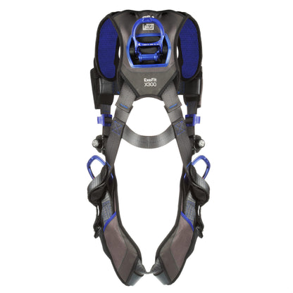 3M 1113420 DBI-SALA ExoFit X300 Comfort Vest Climbing/Positioning Safety Harness, General Industry Fall Protection, Back, Front, and Hip D-Rings, Tongue Leg Buckle, Auto Lock Quick Connect Chest,Small