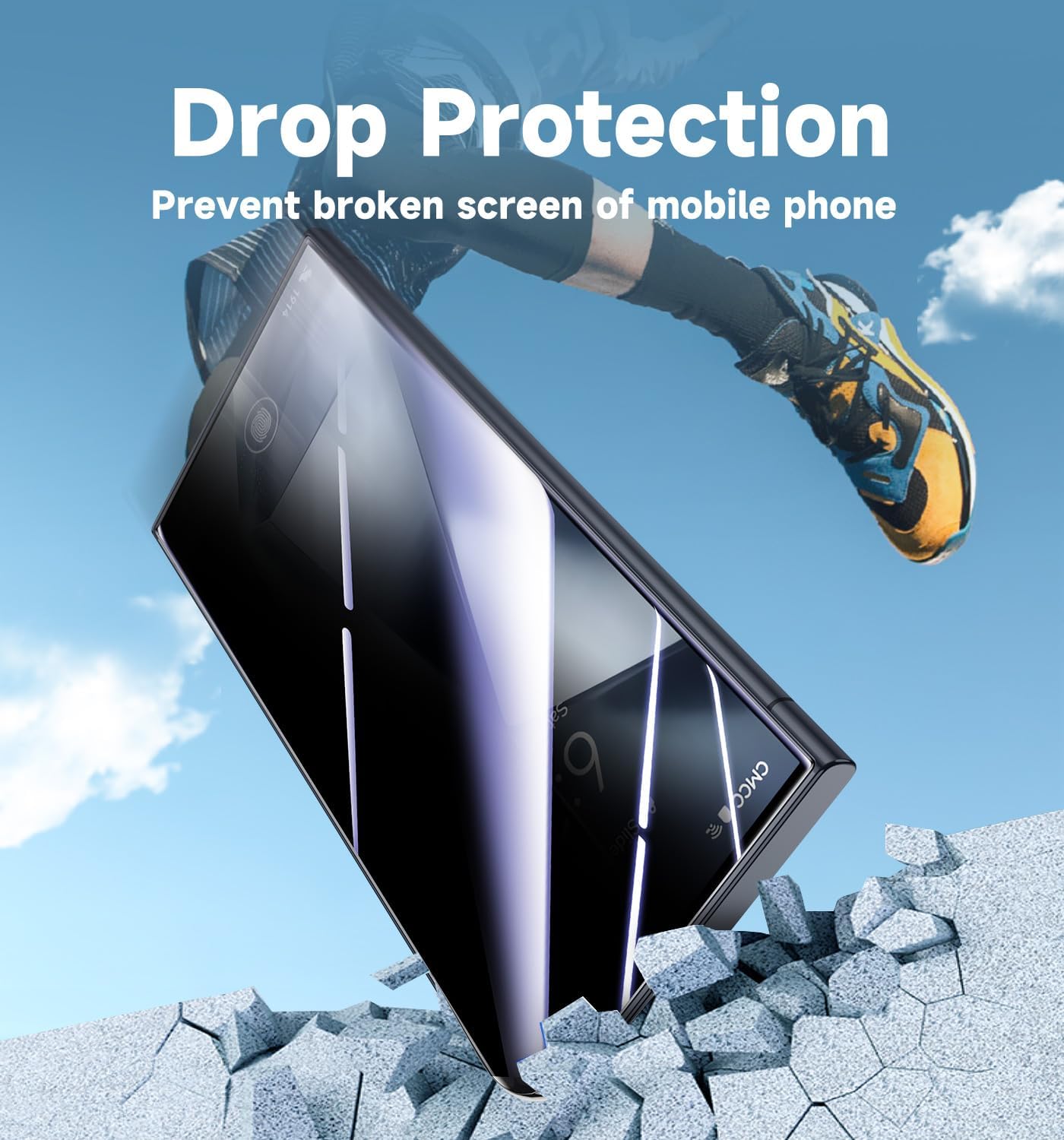 MAGIC JOHN 2 Pack for Samsung Galaxy S24 Ultra Privacy Glass Screen Protector 6.8 inch, 28° Anti-spy Tempered Glass Film, Auto Dust-Elimination Installation, Bubble Free, Case Friendly