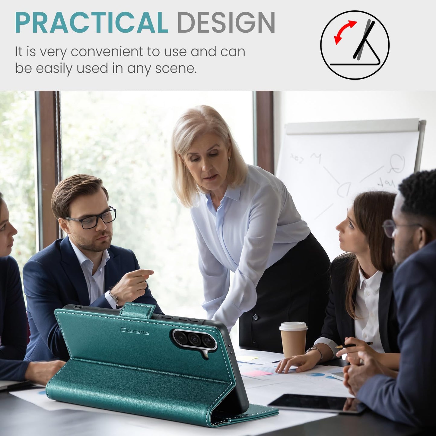 Phernykas Cover for Samsung Galaxy A56 Wallet Case with Card Holder, Kickstand RFID Blocking Magnetic Closure Shockproof Protective PU Leather Case for Samsung A56 Flip Wallet - Green