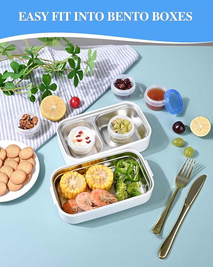 Salad Dressing Containers, Reusable Easy to Open Dressing, Dip Containers to Go